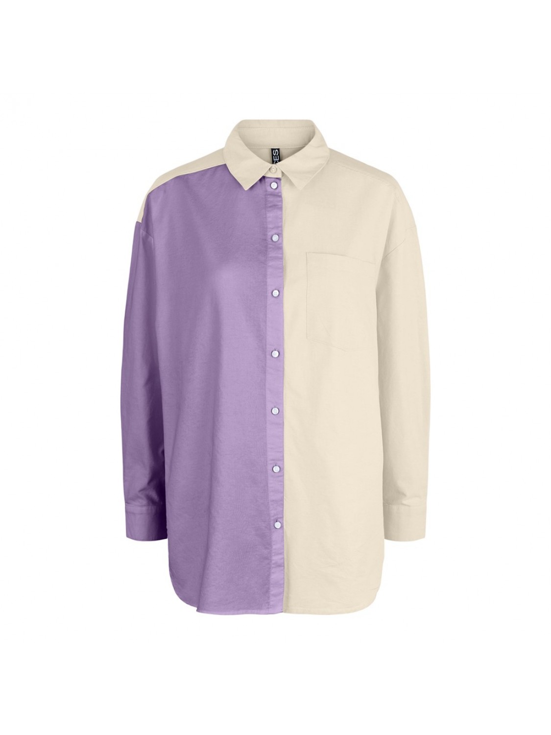 Camisa bicolor lavanda